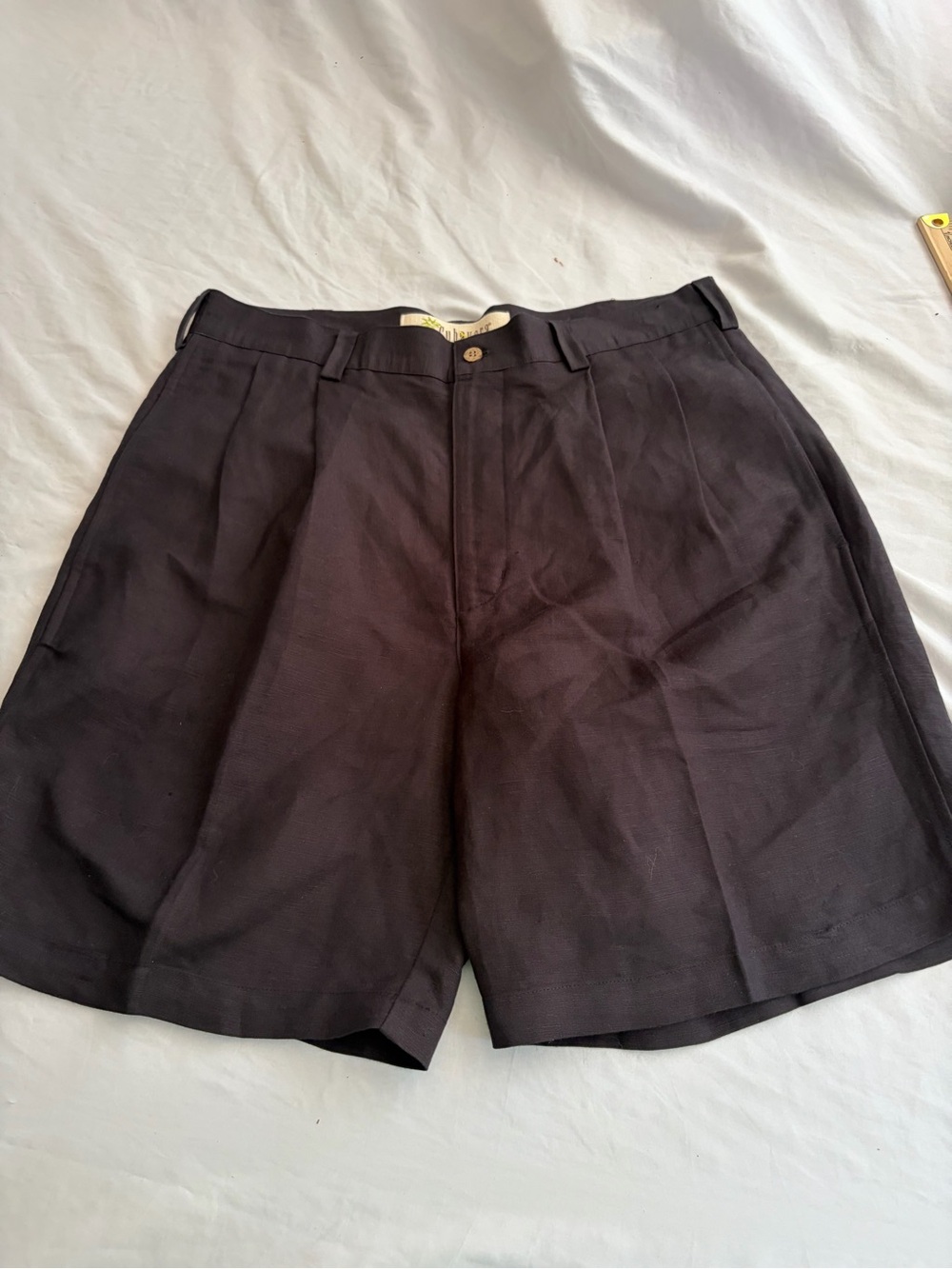 Cubavera Black Flat Front Men's Shorts Size 36
